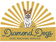Diamond Dog Walking Logo